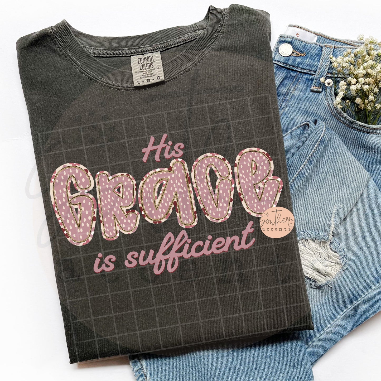 His Grace is Sufficient PNG Digital Download