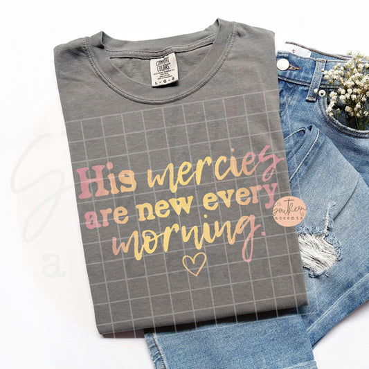 His Mercies are New Every Morning PNG Digital Download