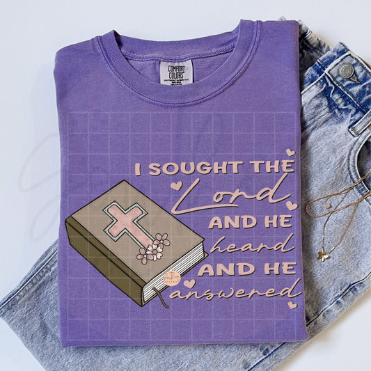 I Sought the Lord PNG Digital Download