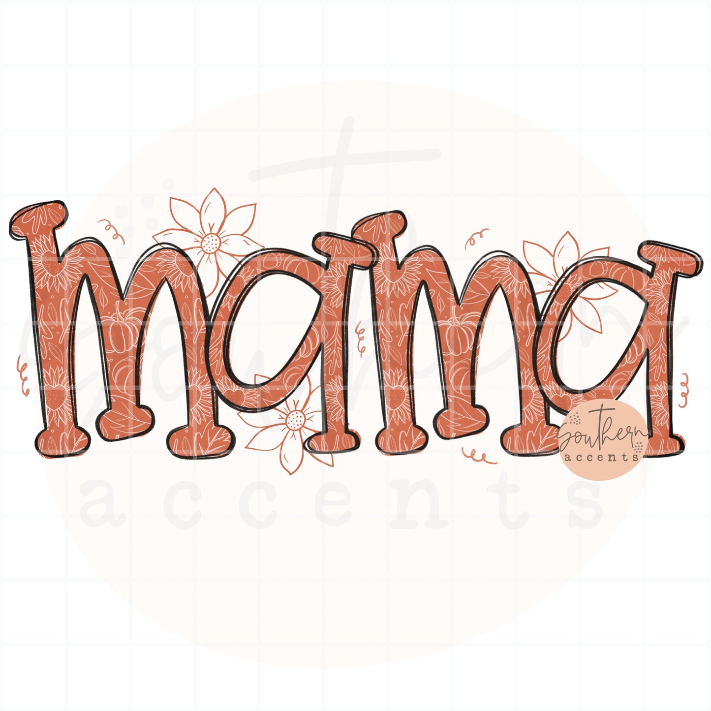 Autumn Mama PNG Digital Download