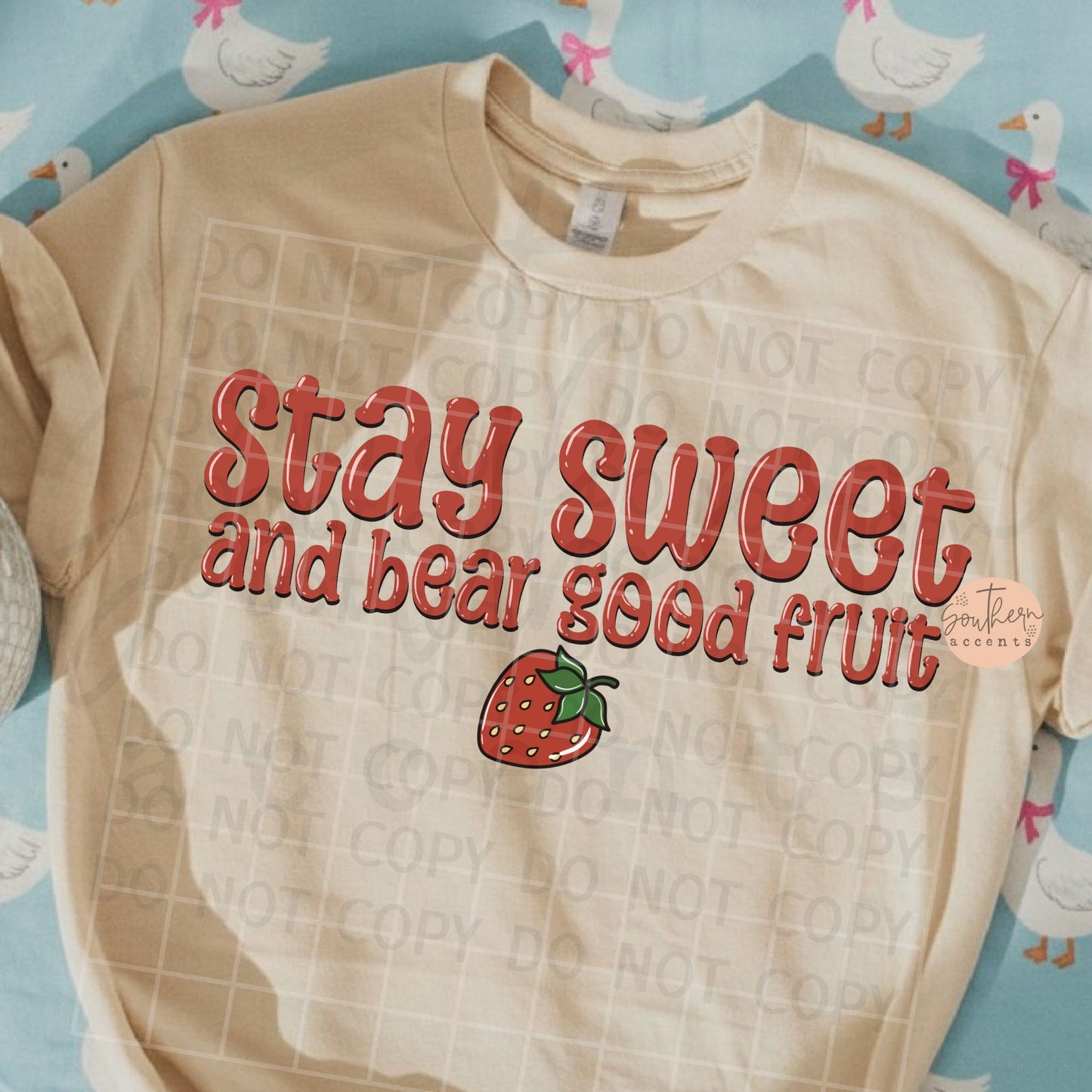 Stay Sweet and Bear Good Fruit PNG Digital Download