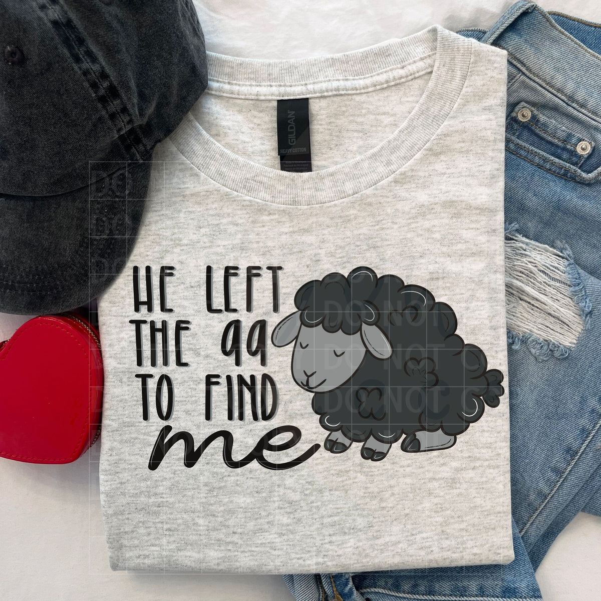 He Left the 99 for Me PNG Digital Download