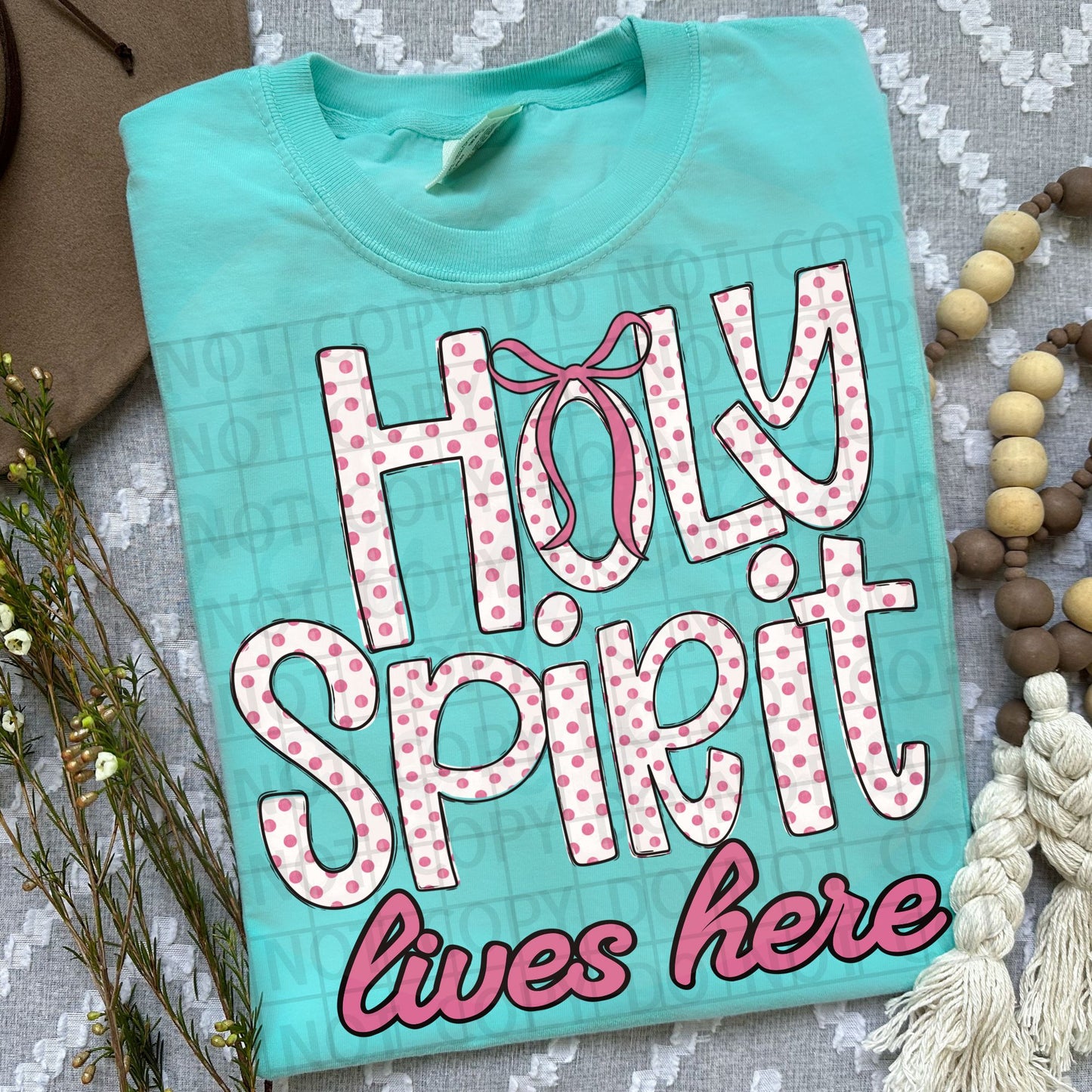 Holy Spirit Lives Here PNG Digital Download