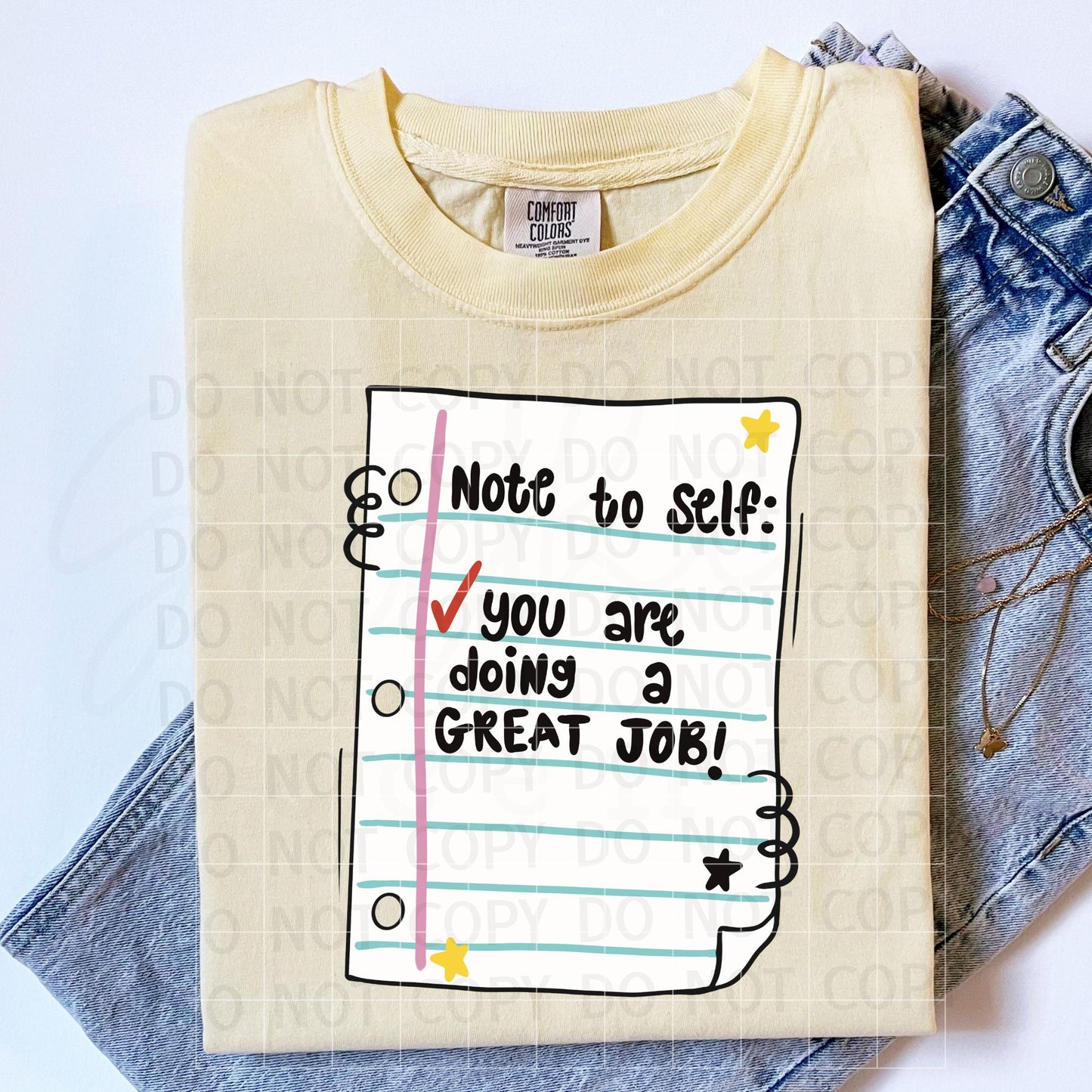 Note to Self PNG Digital Download