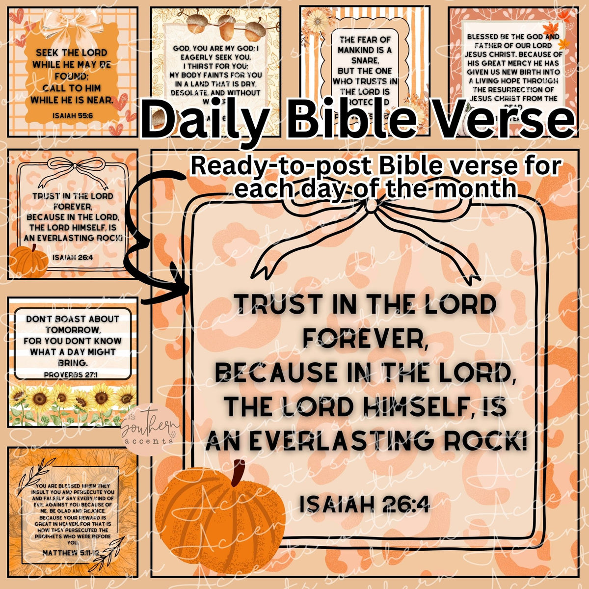 October Daily Bible Verse Bundle