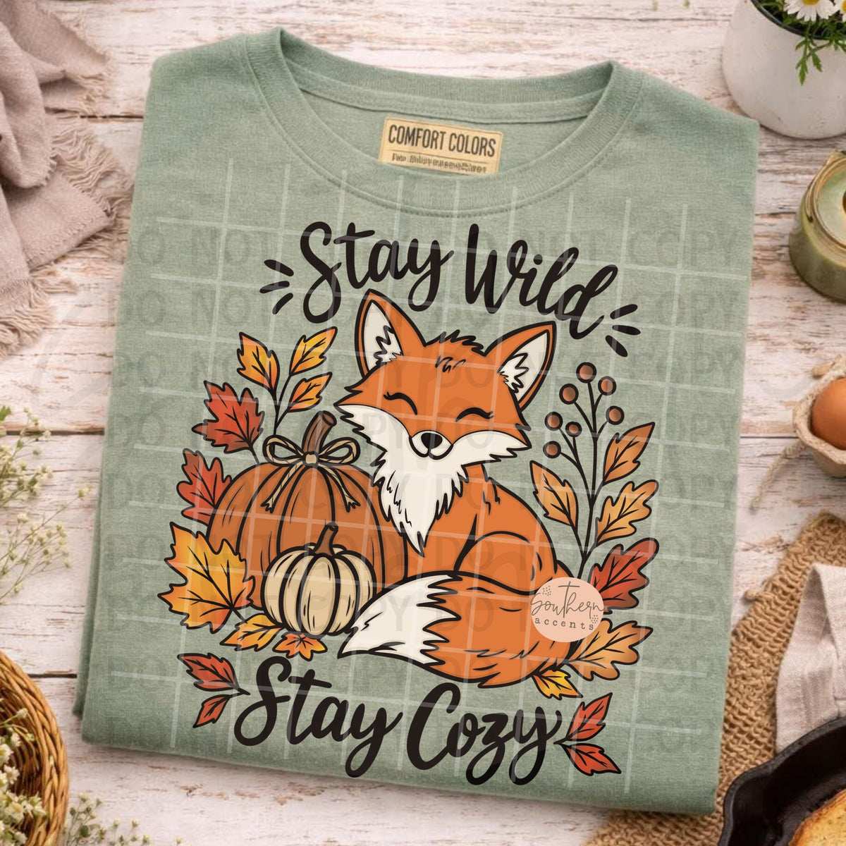 Stay Wild Stay Cozy Fox PNG Digital Download