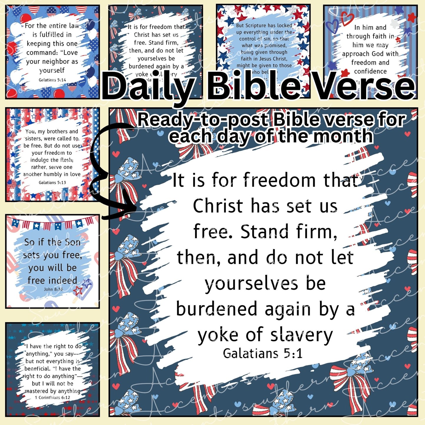 July Daily Bible Verse Bundle