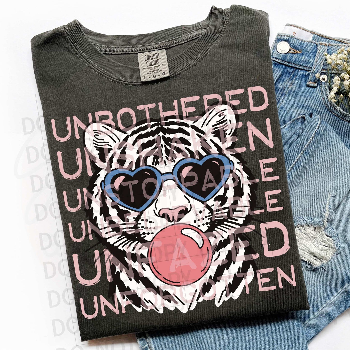 Unbothered Tiger PNG Digital Download