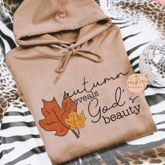 Autumn Reveals God's Beauty PNG Digital Download