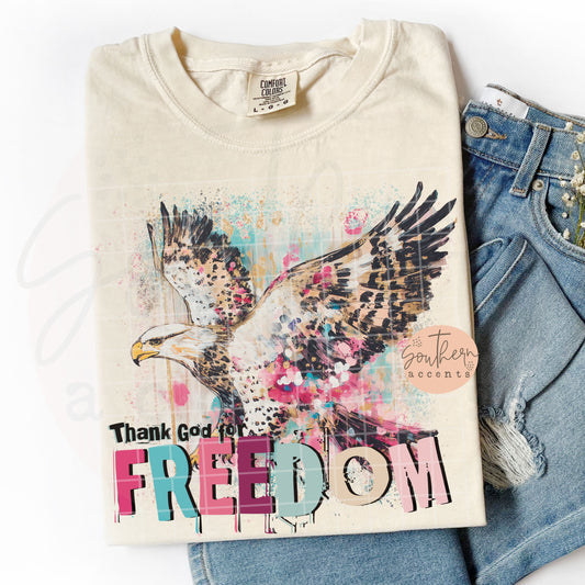 Thank God for Freedom PNG Digital Download