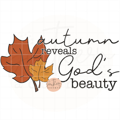 Autumn Reveals God's Beauty PNG Digital Download
