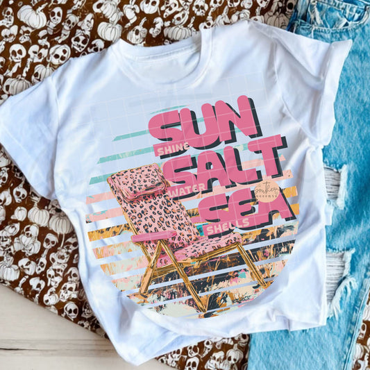 Sun Salt Sea Beach Chair PNG Digital Download