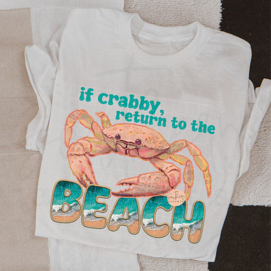 If Crabby Return to the Beach PNG Digital Download