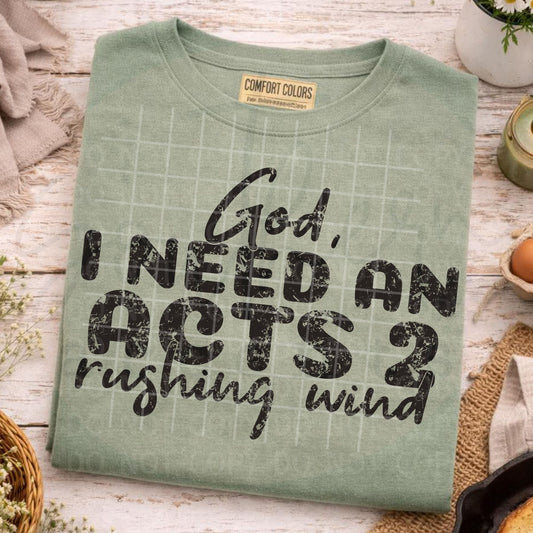 Acts 2 Rushing Wind PNG Digital Download
