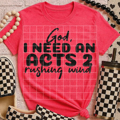 Acts 2 Rushing Wind PNG Digital Download