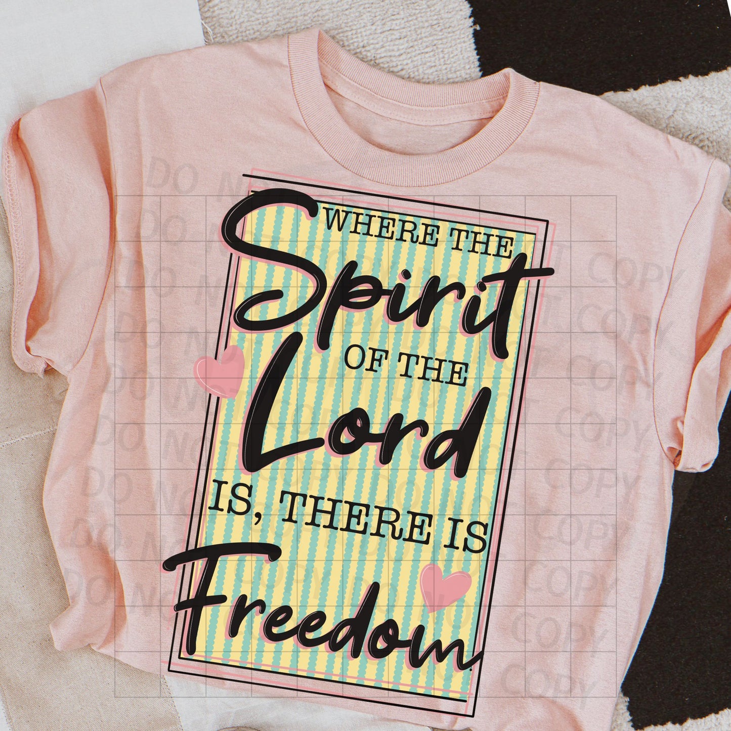Where the Spirit of the Lord is there is Freedom PNG Digital Download