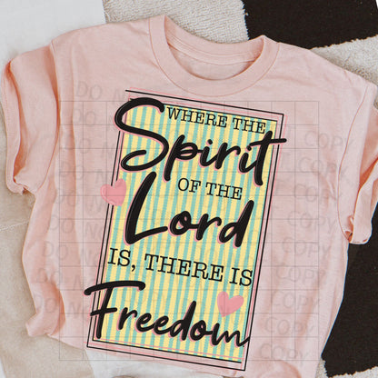 Where the Spirit of the Lord is there is Freedom PNG Digital Download