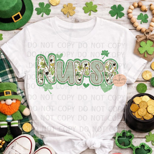Nurse St Patricks PNG Digital Download