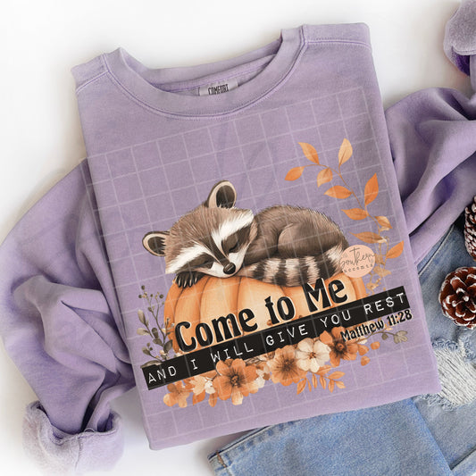 Come to Me (Racoon) PNG Digital Download