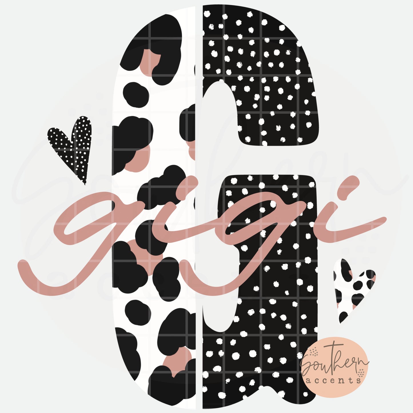 Gigi Leopard Title / Initial PNG Digital Download