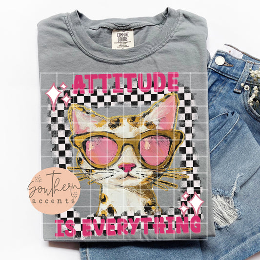 Attitude is Everything Cat PNG Digital Download