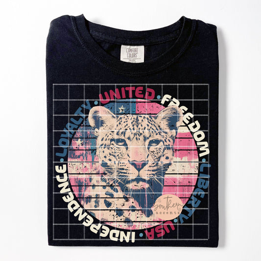 Patriotic Leopard PNG Digital Download