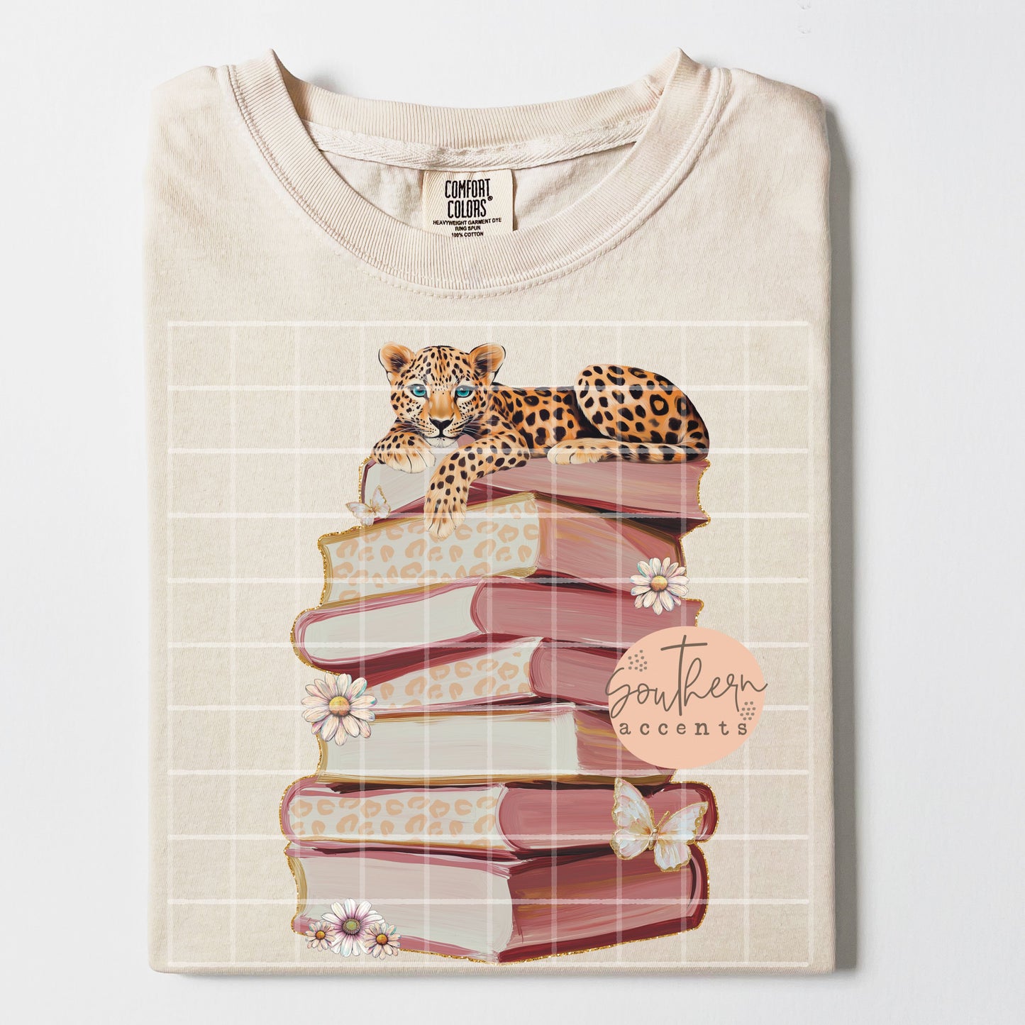 Leopard and Books PNG Digital Download