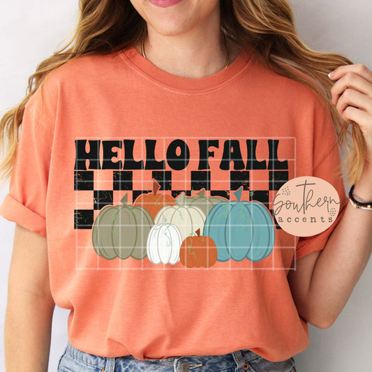 Hello Fall (black) PNG Digital Download