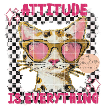 Attitude is Everything Cat PNG Digital Download