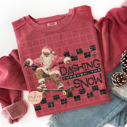 Dashing Through the Snow PNG Digital Download