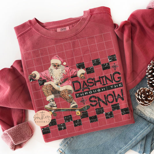 Dashing Through the Snow PNG Digital Download