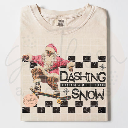 Dashing Through the Snow PNG Digital Download