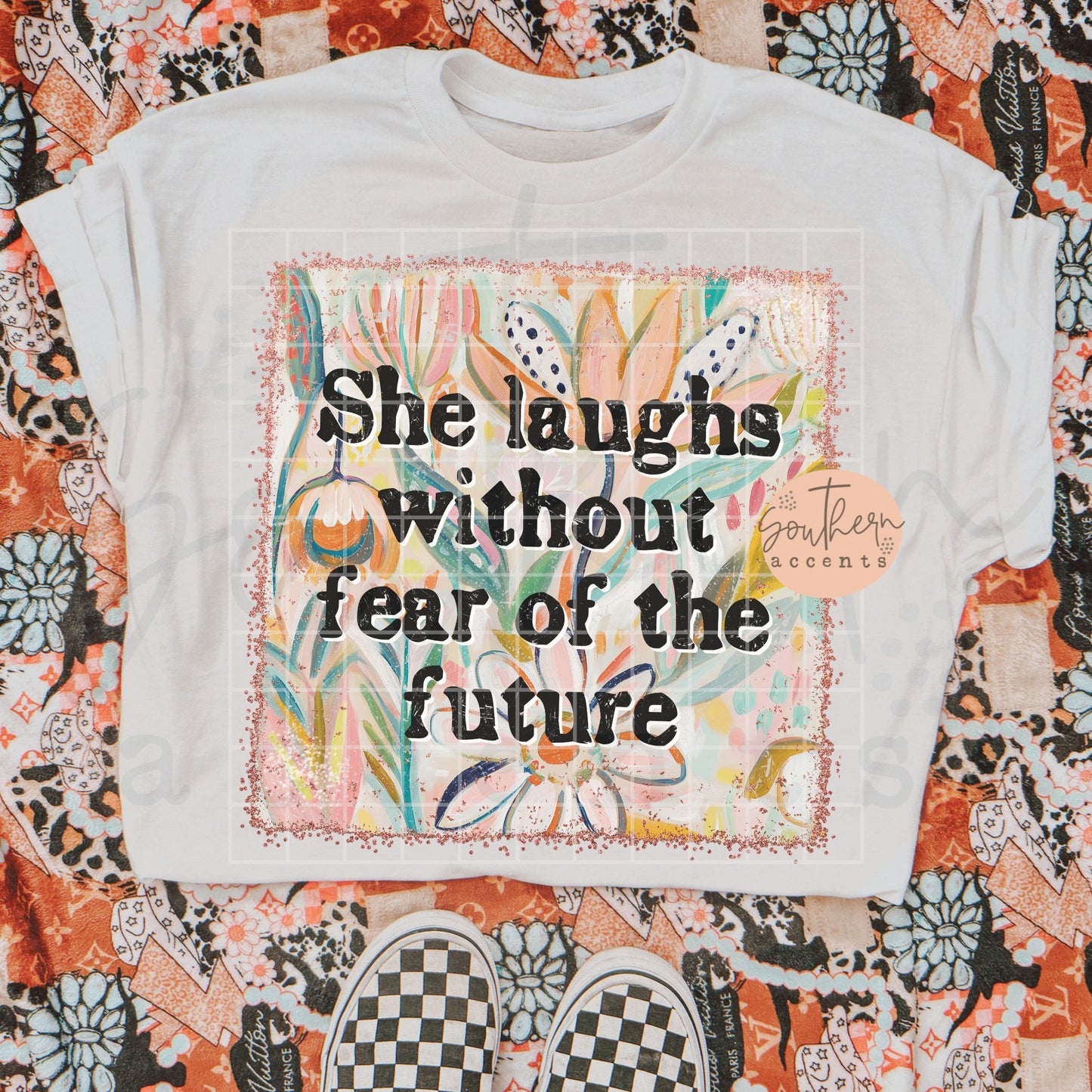She Laughs Without Fear of the Future PNG Digital Download