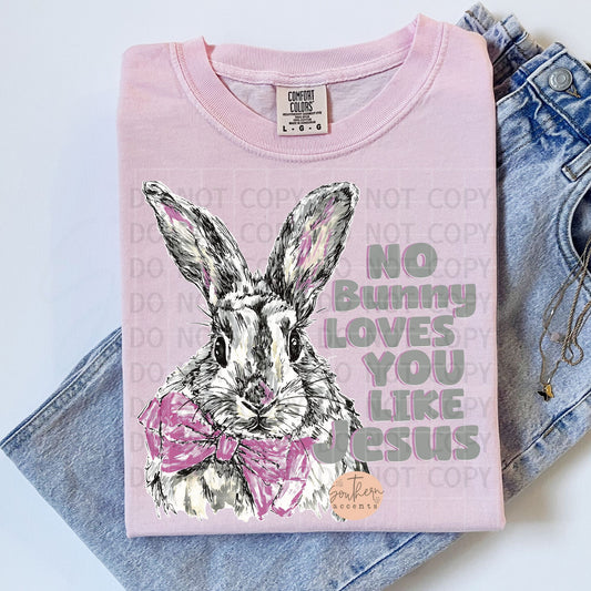 No Bunny Loves You Like Jesus PNG Digital Download