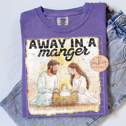 Away In A Manger PNG Digital Download