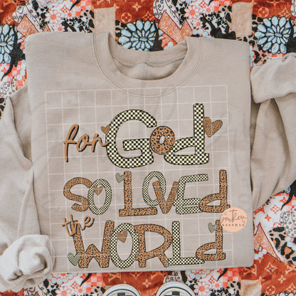 For God So Loved the World PNG Digital Download