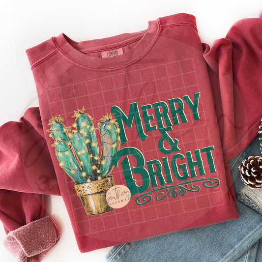 Merry and Bright PNG Digital Download