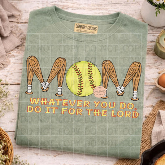 Softball Mom PNG Digital Download