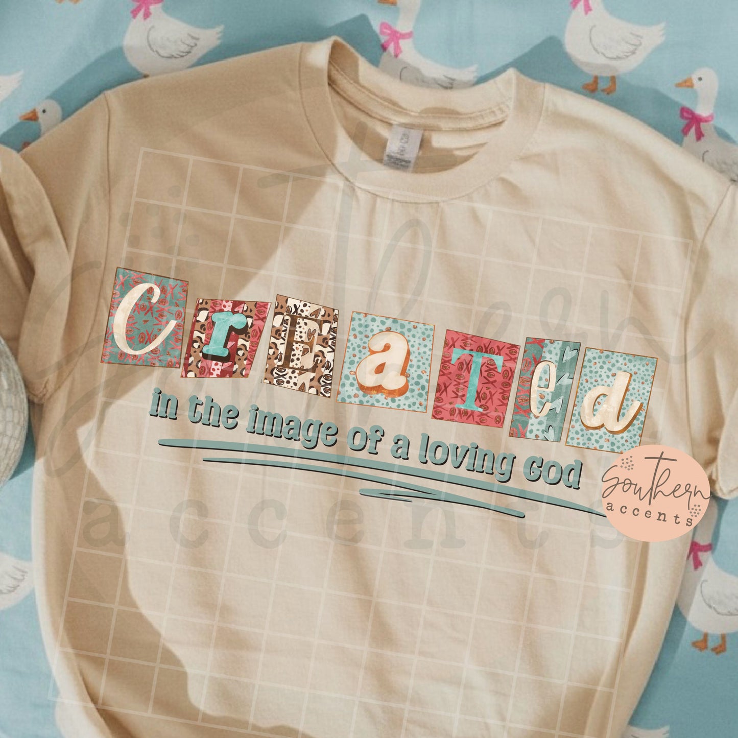 Created in the Image of a Loving God PNG Digital Download