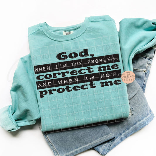 God Correct & Protect Me PNG Digital Download