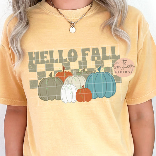 Hello Fall Pumpkins PNG Digital Download