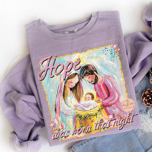 Hope Was Born that Night PNG Digital Download