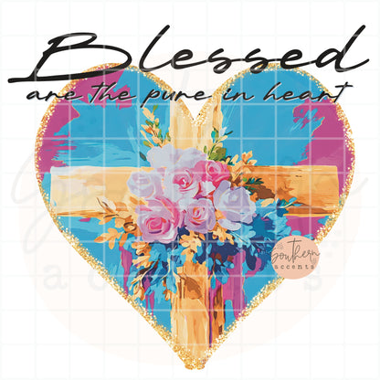 Blessed Are the Pure in Heart PNG Digital Download