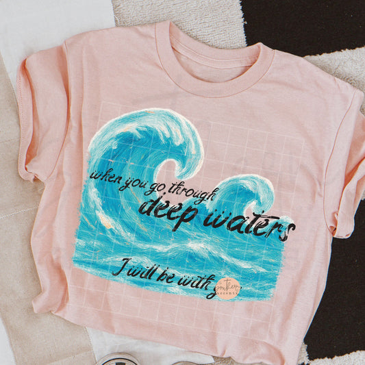 When You Go Through Deep Waters PNG Digital Download