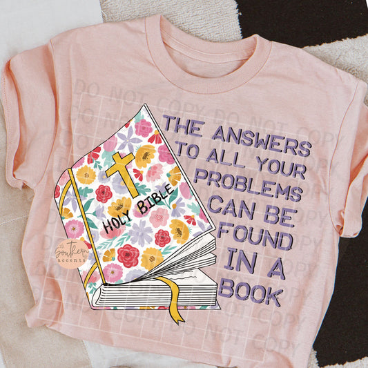 The Answers Can be Found in a Book  PNG Digital Download