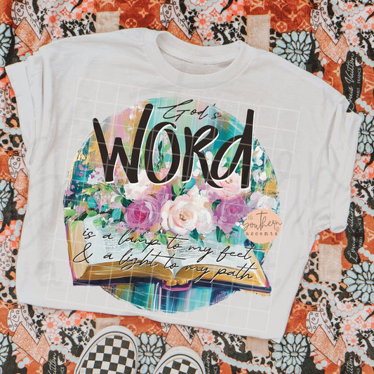 God's Word is A Lamp and Light PNG Digital Download