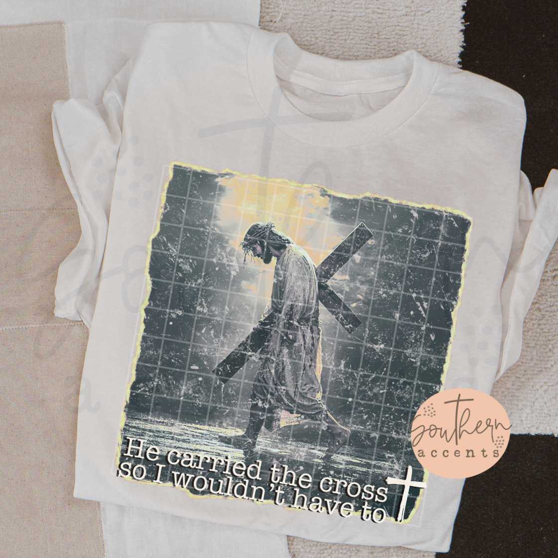 He Carried the Cross PNG Digital Download