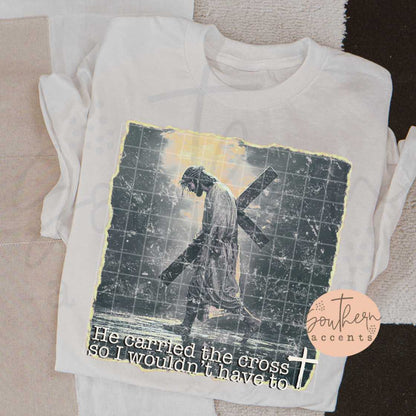 He Carried the Cross PNG Digital Download