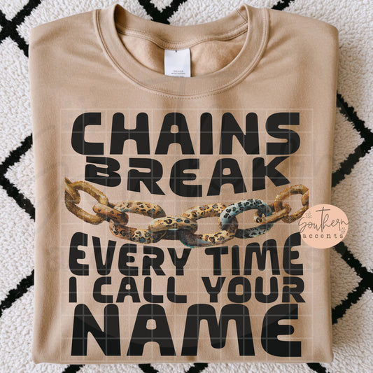 Chains Break *Both Colors Included* PNG Digital Download