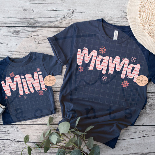 Mama / Mini Winter Snowflake PNG Digital Download